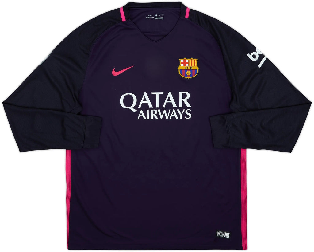 Camiseta Retro Fc Barcelona 2016/17 - 2ª Equipación Manga Larga