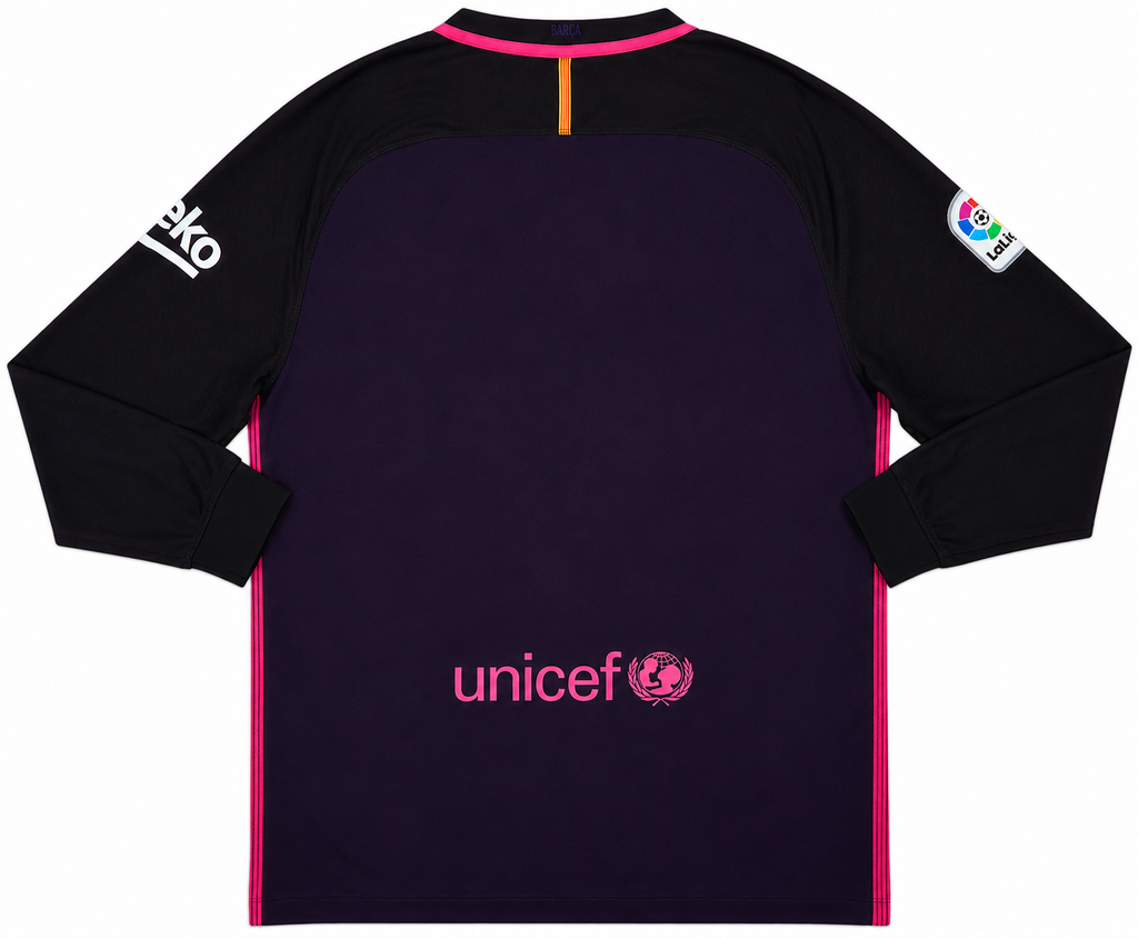Camiseta Retro Fc Barcelona 2016/17 - 2ª Equipación Manga Larga