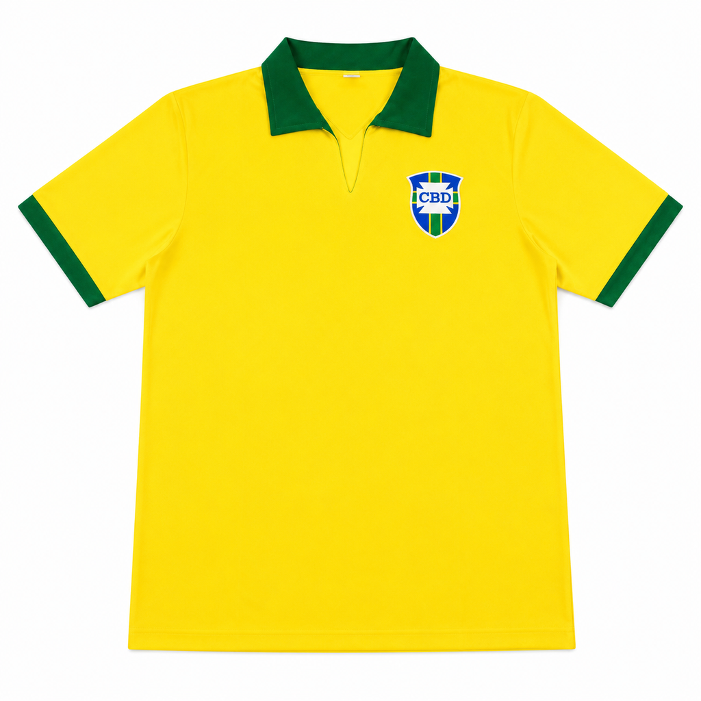 Camiseta Retro Brasil 1950/66 - 1ª Equipación