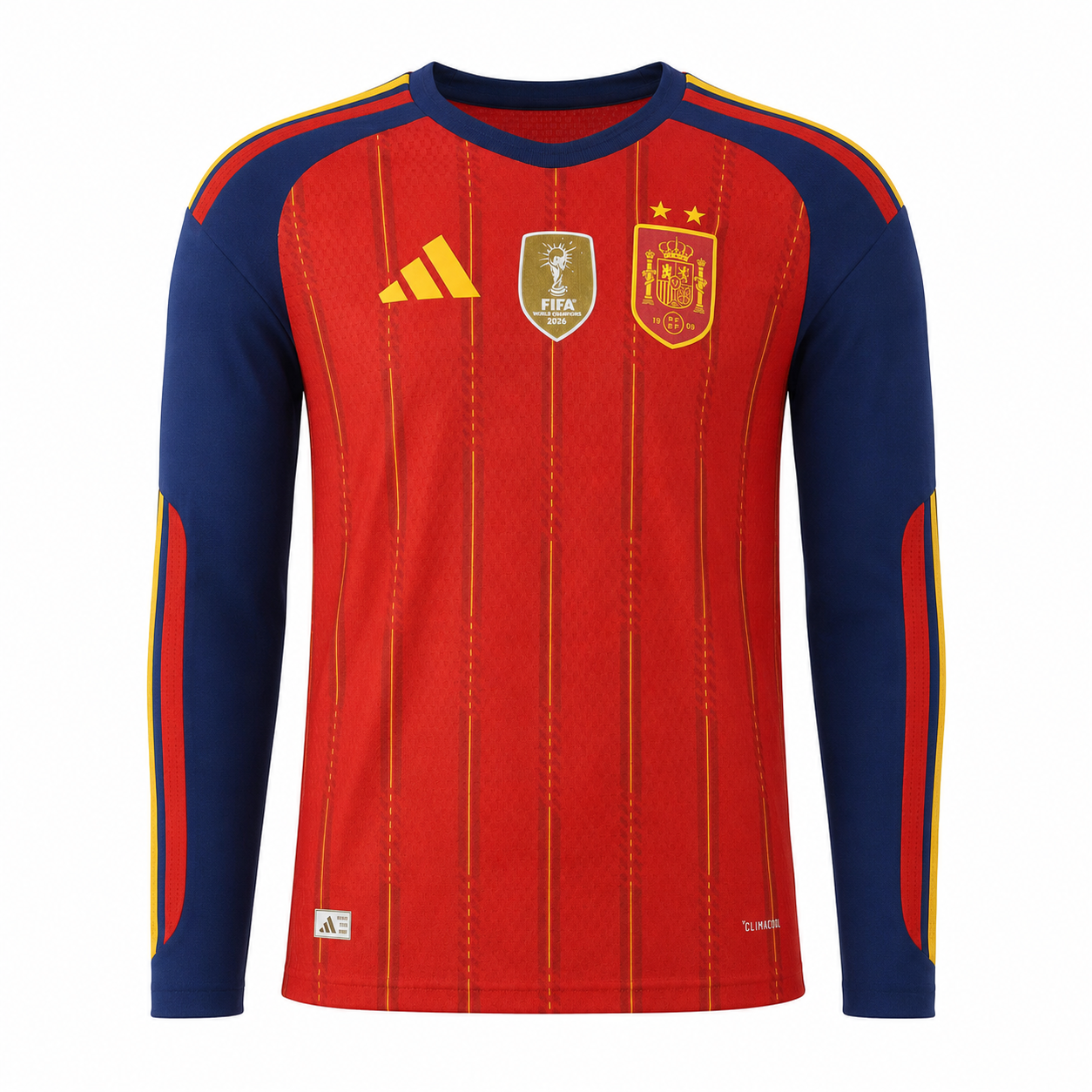 Camiseta España Mundial 2026 - 1ª Equipación Manga Larga (2 Estrellas)
