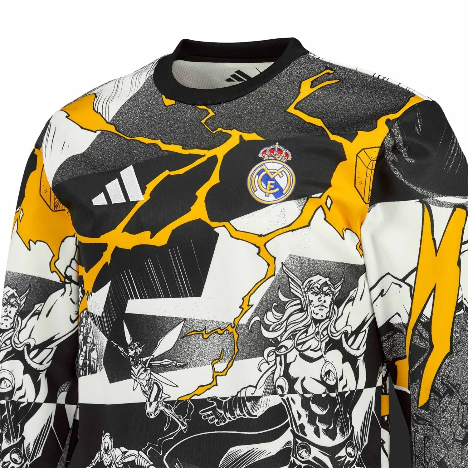 Camiseta Real Madrid 2025/26 - Edición Especial Marvel Manga Larga (Blanca)