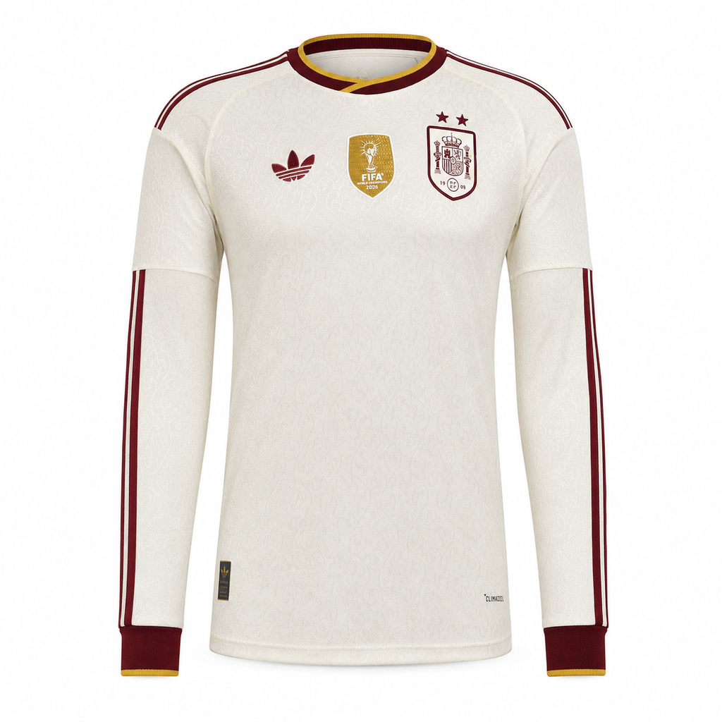 Camiseta España Mundial 2026 - 2ª Equipación Manga Larga (2 Estrellas)